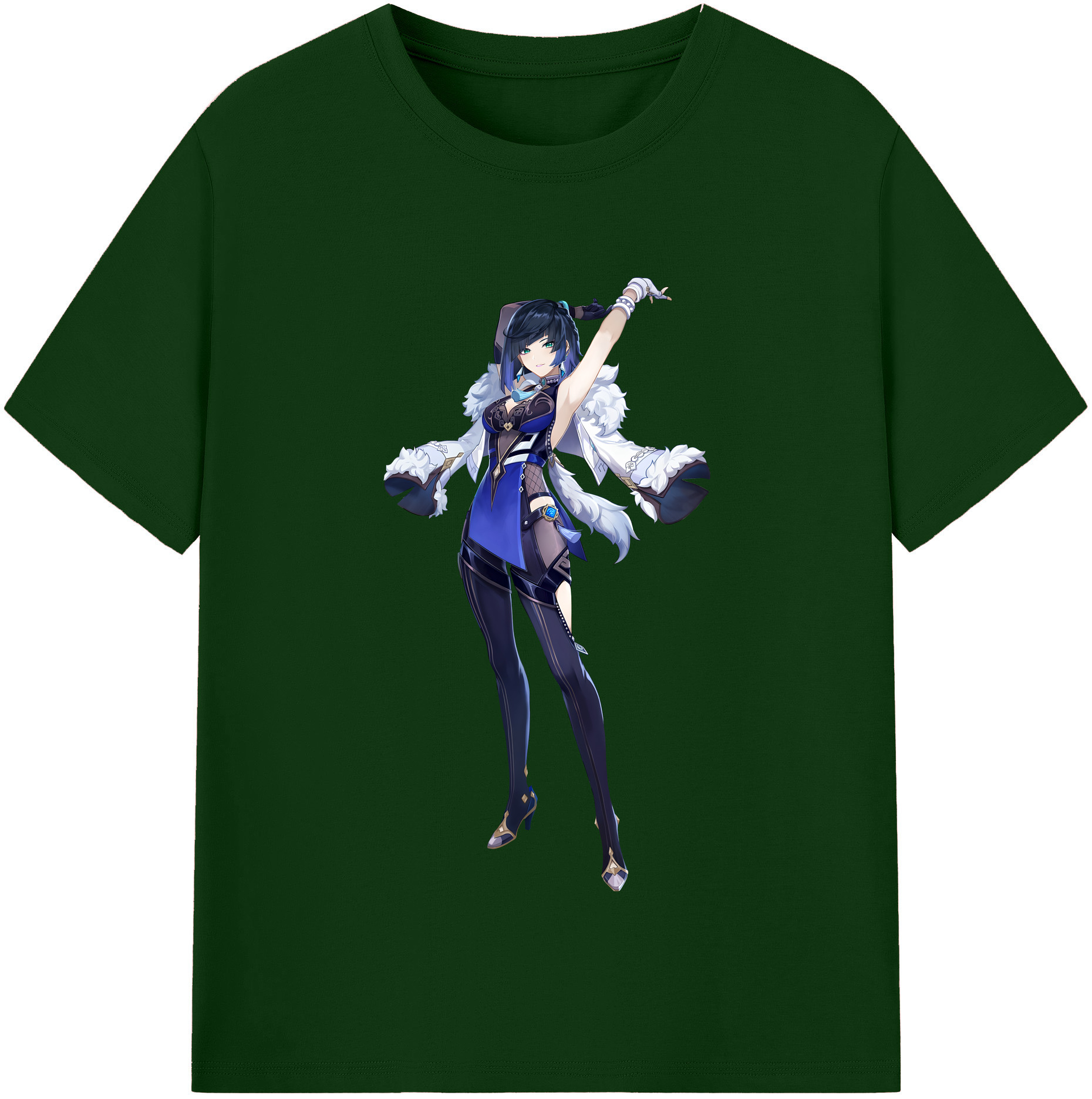 げんし神 夜兰 やらん genshin Yaran 綿100％半袖Tシャツ（フロントプリント）